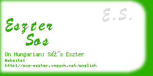 eszter sos business card